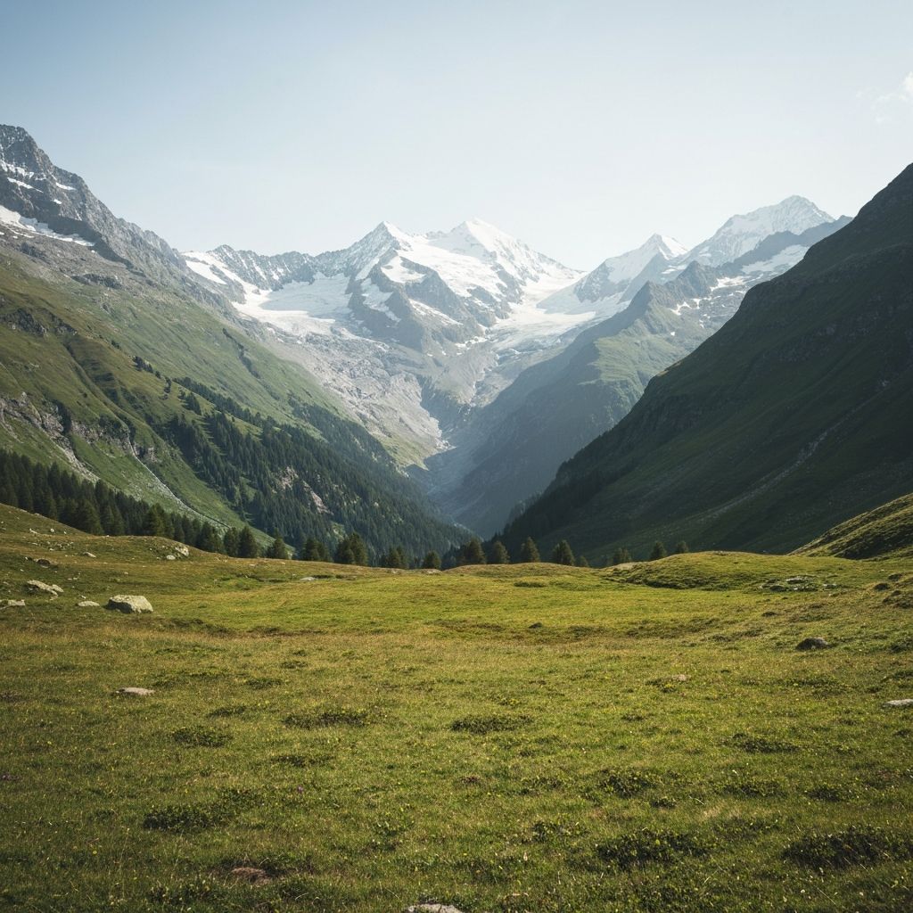 Ruhige Alpenlandschaft