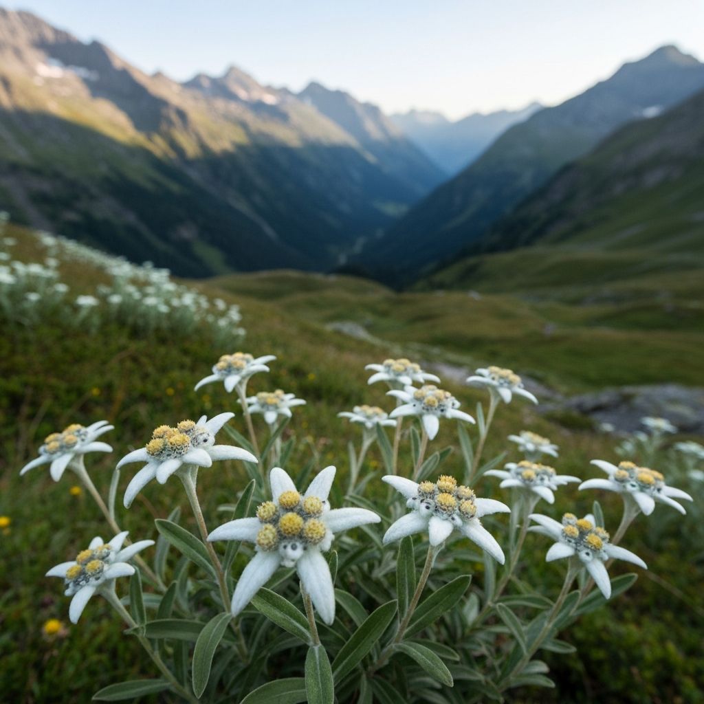 Alpine Berglandschaft mit Edelweiss