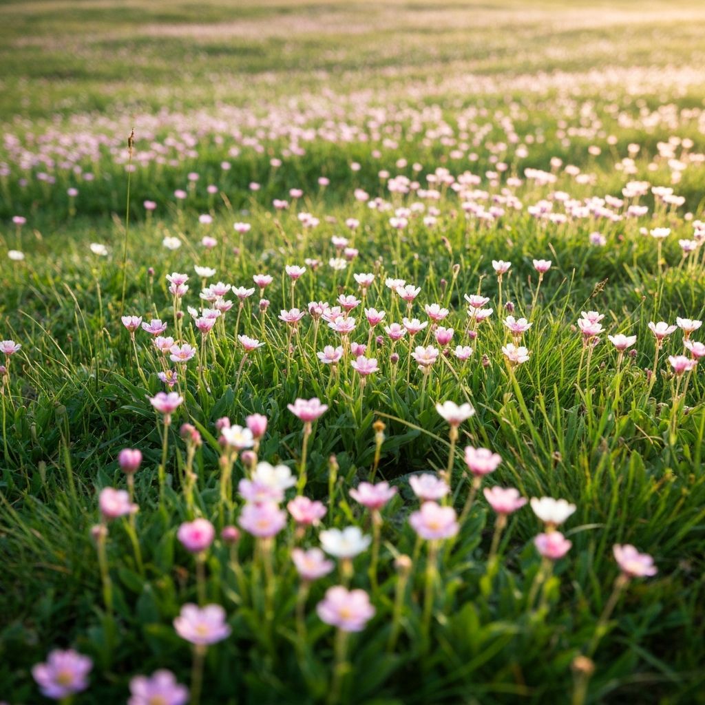 Zarte alpine Wildblumen